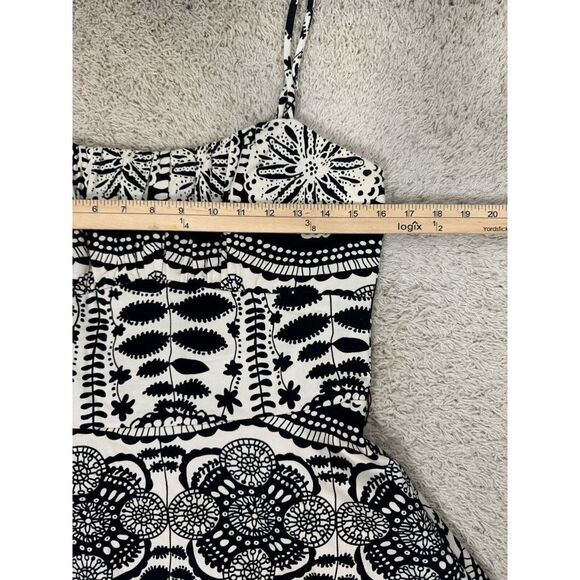 Nightway Womens Swing Dress With Crinoline Skirt Adj Straps Abstract Print Sz 10 - Picture 8 of 16